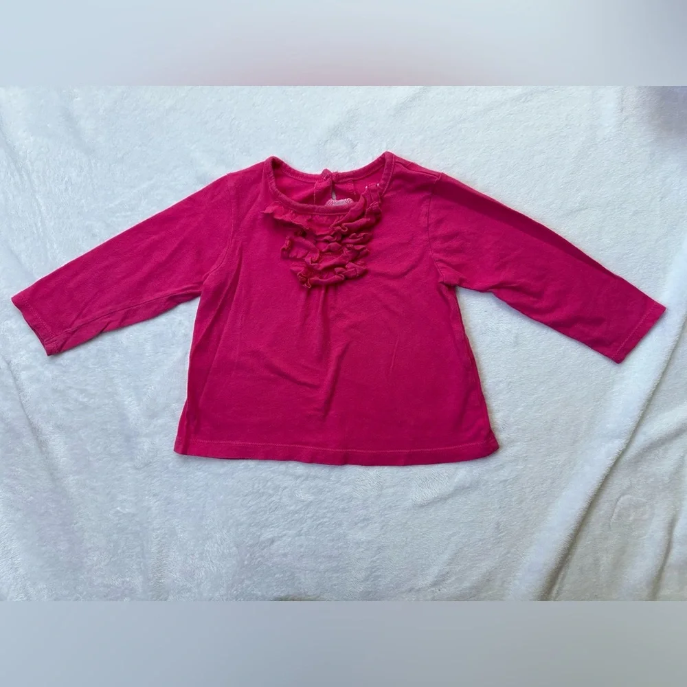 Carter’s Ruffle Long Sleeve Tee in Pink - Girls Size 18 Months